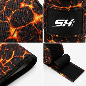 ผ้าพันข้อมือยกน้ำหนัก Lava Design พร้อมขนาดและลวดลายที่ปรับแต่งได้ ผลิตจากผ้าฝ้ายต้านเชื้อแบคทีเรีย - Product Image 4