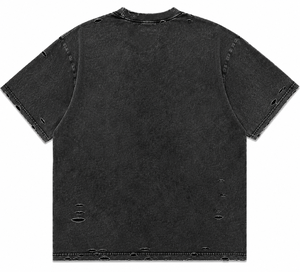 เสื้อยืดโอเวอร์ไซส์ผู้ชายสไตล์วินเทจย้อมสีเอซิดคุณภาพสูงรุ่นใหม่ประจำฤดูร้อนปี 2026 พร้อมโลโก้แบบกำหนดเองและดีไซน์ทำสีซีดแบบดิสเทรส - Product Image 2