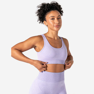 Conjunto Deportivo de 2 Piezas de Alta Calidad Personalizado para Gimnasio, Yoga, Running, Transpirable, Top Corto, Ropa de Verano, Sujetadores Deportivos para Mujer - Product Image 2