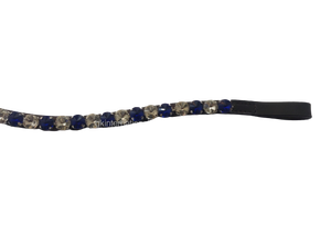 Banda para cejas de caballo, banda para cejas de cristal redondo para caballos, fabricante, banda para cejas, Bling Crystal Horse, brida inglesa, Polo de cuero de EE. UU. Negro - Product Image 6