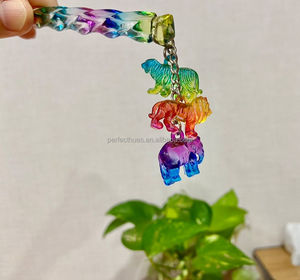Bolígrafos de Colores Arcoíris de 0.5mm, Plástico, 17cm, Novedad con 3 Dijes de Animales del Zoológico - Product Image 3