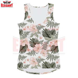 For Wholesale Rate New Arrival Good Selling High Quality Best Soft Fabric Sublimation Print <b>Women</b> Workout Fitness Wear Tank Top - Product Image 6