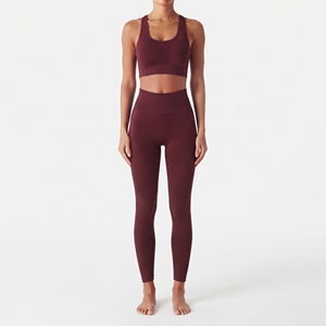 Conjuntos de Yoga sin Costuras de la Mejor Calidad para Entrenamiento en Gimnasio, Ropa Deportiva, Conjunto de Yoga de Longitud Completa para Mujer, Cintura Elástica, 2 Piezas, Oferta, Precio Bajo - Product Image 1