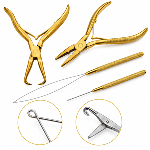 Kit de Herramientas Multifunción para Extensiones de Cabello, Alicates de Acero Inoxidable con Aguja de Gancho - Product Image 6