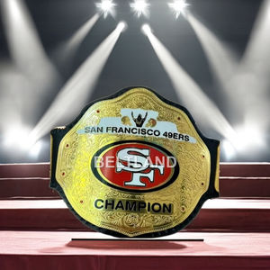 Cinturón de Campeonato de los San Francisco 49ers para Adultos, Cómodo y Duradero, Tallas de Cintura Alta, 2 mm y 4 mm, Zinc - Product Image 1