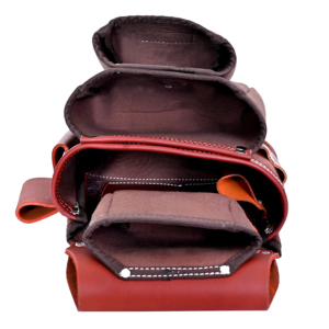 OEM Heavy Duty Leather & Mixed Fabric <b>Tool</b> Belt Set Adjustable Strap Zipper Closure 10-14 Pockets for Carpenters Electricians - Product Image 6