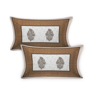 Juego de Funda Nórdica Moderna de Algodón Puro con Estampado Floral Azul Gris para Cama Doble con Fundas de Almohada, para Uso en Hoteles y Hogares, 200 Hilos - Product Image 1