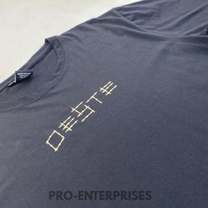 T-shirt Homme Col Montant Oversize en Molleton 100% Coton Lourd de Haute Qualité avec Motif Sérigraphié Anti-Boulochage - Product Image 2