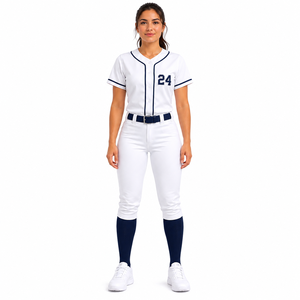 Ensemble d'uniformes de baseball personnalisés pour femmes, maillot et pantalon de softball sublimés, fabricant de vêtements de sport d'équipe - Product Image 1