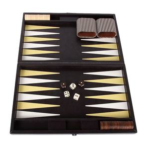Premium Quality Backgammon Box <b>Set</b> PU Leather Navy Blue Western Customizable Casual <b>Chess</b> <b>Board</b> for Entertainment - Product Image 2