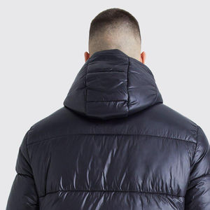 Blouson matelassé pour homme à col montant, coupe ample, en polaire beige, avec logo personnalisé, nouveau design, poches zippées, idéal pour l'hiver – Vente en gros - Product Image 5