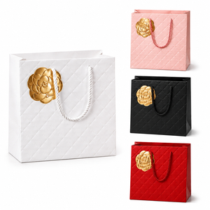 Luxury Coated Paper <strong>Bag</strong> Waterproof Recyclable 210gsm Solid Color Embossed <strong>for</strong> Apparel Cosmetic Gift Bulk Custom Logo - Product Image 3