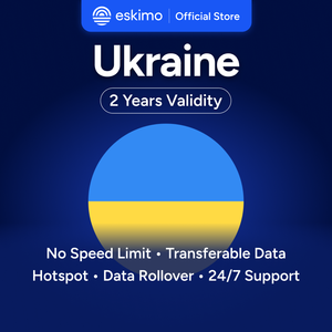 Tarjeta SIM electrónica Eskimo Ucrania 5GB, datos de alta velocidad 4G/5G, no requiere SIM física, válida por 2 años, transferencia de datos ilimitada. - Product Image 1