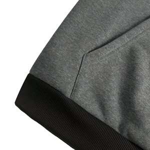 Ensemble de survêtement pour homme de qualité supérieure, à capuche, durable, manches longues, coupe décontractée, pour adulte, automne, gris, noir, coton, pantalon à cordon de serrage - Product Image 6