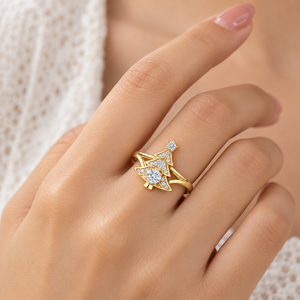 Anillo de Lujo con Diamantes de Laboratorio para Mujer, 0.30ctw, Corte Redondo, Oro Sólido de 14K, Elegante Regalo de Navidad para Fiestas - Product Image 4