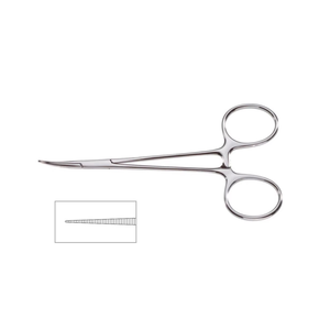 Pinces à moustiques chirurgicales en acier inoxydable personnalisées avec poignée incurvée à verrouillage et fonction hémostatique - Product Image 1