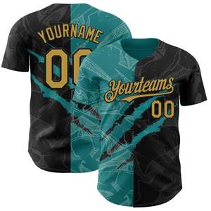 Camiseta de Béisbol Personalizada de Manga Corta con Botones, Estilo Profesional, Uniforme de Equipo, Antibacteriana, para Todas las Temporadas, 100% Algodón Orgánico, Cuello en V - Product Image 1