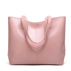 Bolso tote extragrande de cuero genuino con asas marrones, estilo minimalista de apertura superior para uso diario. - Product Image 3