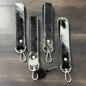 Nuevo Llavero de Cuero Genuino de Vaca con Correa para la Muñeca, Personalizado para Vaqueras, Regalo con Mosquetón y Anillas para Llaves - Product Image 4