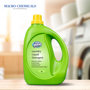 Détergent liquide pour lessive antibactérien biodégradable vert de qualité supérieure, fabriqué en Malaisie, à base de plantes, pour lave-linge à chargement frontal ou par le haut, 5L, vert - Product Image 1