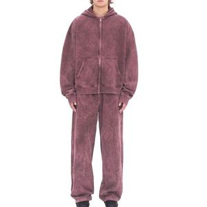 Survêtements 100% coton délavés à l'acide, fabrication OEM, Survêtement délavé à l'acide 2026 - Product Image 3