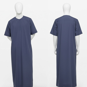 Túnica Islámica Moderna para Hombre, Informal, Transpirable, Ligera, Larga hasta el Tobillo, Talla Grande, Color Oscuro, para Ramadán y Eid - Product Image 6