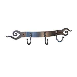 Decorative Wall Mounted Iron <b>Hook</b> <b>Rail</b> With Matte Black Powder Coated Finished For Decor For Gifting For Multifunctional Purpose - Product Image 2