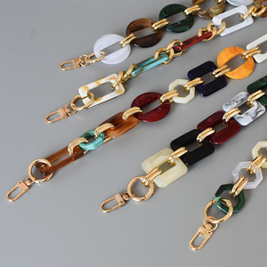 Women Acrylic Shoulder Bag <b>Strap</b> 59CM Chunky Resin Purse Handle Chain <b>Replacement</b> Square <b>Handbag</b> Chain - Product Image 1