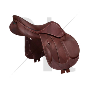 Silla de montar premium para salto ecuestre, de cuero genuino, estilo inglés, cómoda y duradera. Productos de carreras de caballos ingleses de la India. - Product Image 2