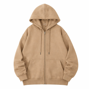 เสื้อฮู้ดผ้าฝ้ายซิปหน้า สีพื้น สำหรับฤดูหนาว สวมใส่ทำงานหรือเล่นกีฬาได้  ทรงโอเวอร์ไซส์  ใส่ได้ทั้งชายและหญิง  รับสกรีนโลโก้ตามแบบ - Product Image 4