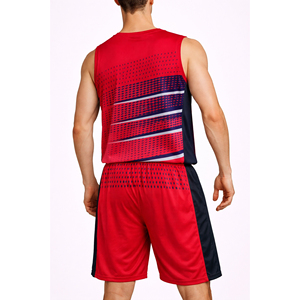 Camiseta de Baloncesto de Poliéster Sólido de Alta Calidad para Hombre, para Pedidos al por Mayor, Conjunto de Uniforme de Baloncesto Personalizado, Ropa de Entrenamiento sin Mangas - Product Image 6