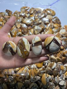 Cabujones ovalados de ágata mookaite brecciosa natural, piedras preciosas sueltas pulidas para la fabricación de joyas. - Product Image 5