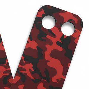 Poignées de musculation de qualité supérieure, en cuir rembourré, antidérapantes, avec support, design camouflage, entraînement de fitness en salle de sport, logo personnalisé OEM - Product Image 3