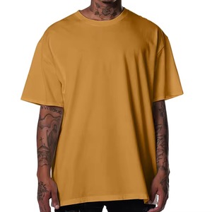 Customized Men's Solid Color T-<b>shirt</b> High Quality Quick Dry Breathable 100% Cotton Flannel Casual <b>Collarless</b> Design - Product Image 4