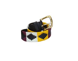Ceinture Polo Homme Personnalisée en Cuir Véritable Faite à la Main, Ceinture Gaucho Brodé en Cuir de Vachette, Vente en Gros Direct Usine Sacs et Étuis LPB-0109 - Product Image 1
