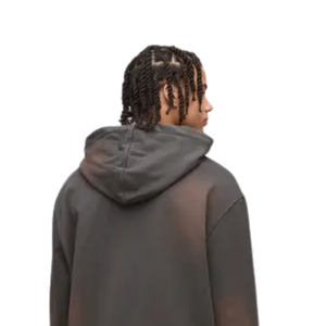 Custom <b>Men</b>’s Minimal Boxy Pullover Hoodie Side Entry <b>Pouch</b> Pocket Drawcord Free Hood Street Fashion Sweatshirt Producer - Product Image 4