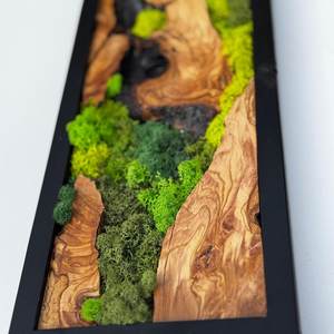 Art mural en mousse de forêt enchantée, décoration paysagère en bois naturel, art mural botanique moderne en mousse de bois fait main, inspiré de la forêt - Product Image 5
