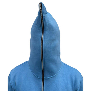 Sweat-shirt à capuche zippé vert foncé pour homme, logo brodé, style punk, coupe classique, en molleton 100 % coton French Terry, idéal pour l'été - Product Image 4