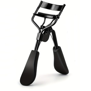 Professional Black Eyelash Curler with Soft Grip Handles Stainless Steel Construction Gentle Curling <b>Tool</b> for Eye <b>Makeup</b> - Product Image 1