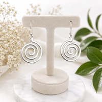 Boucles d'oreilles pendantes géométriques tendance en alliage de zinc plaqué argent antique pour femme, cadeau de fête