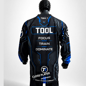 เสื้อเพนท์บอลสั่งทำขายส่ง ผ้าตาข่ายระบายอากาศ 100% ผ้าฝ้าย แขนยาว ชุดทีมสำหรับการแข่งขัน รับผลิตแบบ OEM สกรีนโลโก้ตามสั่ง - Product Image 2