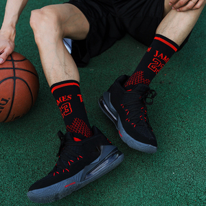 Chaussettes de sport professionnelles pour hommes, personnalisables, mi-mollet, antibactériennes, absorbant la transpiration, pour le basketball - Product Image 2
