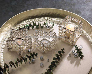 เชิงเทียนคริสตัลรูปหัวใจเชิงเทียนสำหรับตกแต่งบ้านเชิงเทียนทรงสูงเชิงเทียนสำหรับวางบนโต๊ะพร้อมคริสตัล - Product Image 4