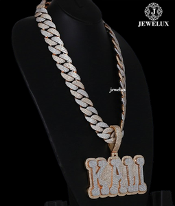Nouvel Arrivage Pendentif Hip Hop Premium Iced Out Plaqué Or Argent 925 Bijoux Tendance Vente en Gros Inde au Meilleur Prix - Product Image 3