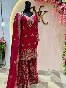 ชุดสูท shorgette sharara สุนัขจิ้งจอกแท้พร้อมการปักลายลำดับที่5มม. ชุดสูทแขนเต็มสำหรับใส่ทำงาน - Product Image 4