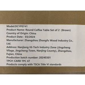 Set di 2 tavolini da caffè impilabili da 27,56 pollici con piano circolare in legno e robusta base in metallo - Collezione di tavolini rotondi Liv's - Product Image 1