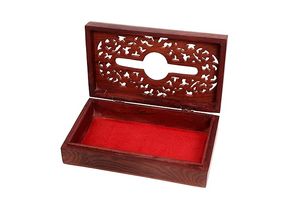 Hand Carved Traditional Chinese Luxury Eco-Friendly Shisham Wood <b>Tissue</b> Box & Napkin Case for Home Office <b>Weddings</b> Hotels - Product Image 1