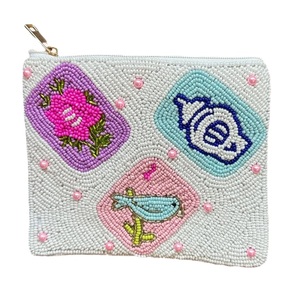 NOVA STAR CRAFT Compact Cotton <b>Seed</b> Beads Beaded Embroidery Eco-Friendly Handmade Customized Color & Logo Coin Pouch for Party - Product Image 6