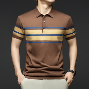 Chemises polo décontractées pour hommes, nouvelle collection, design tendance, logo personnalisé, couleur unie, coton respirant, grandes tailles, vêtements décontractés - Product Image 4