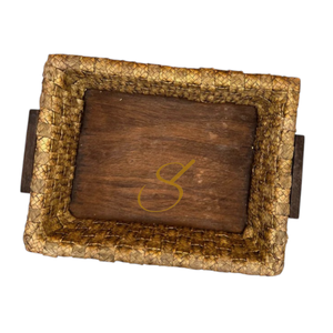 Cesta de Almacenamiento Tejida a Mano con Jacinto de Agua y Madera para Organización del Hogar y Lavandería - Product Image 4